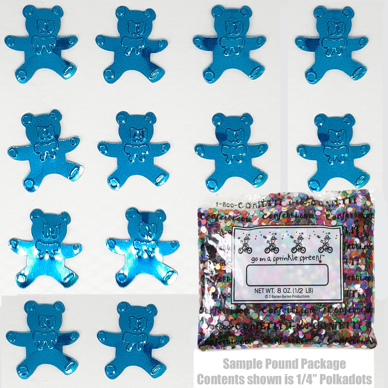 Confetti Teddy Bear Blue Sky 