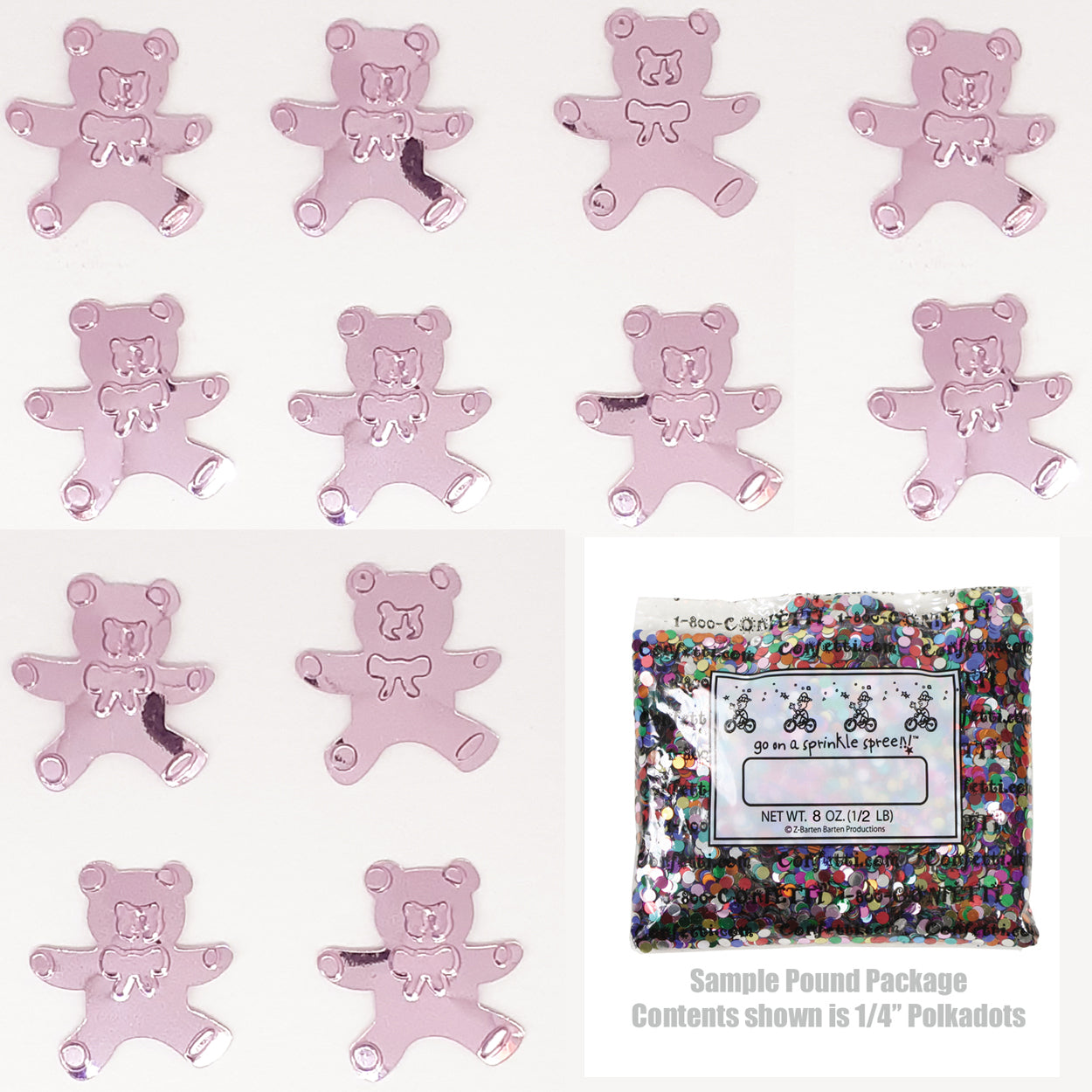 Confetti Teddy Bear Pink 