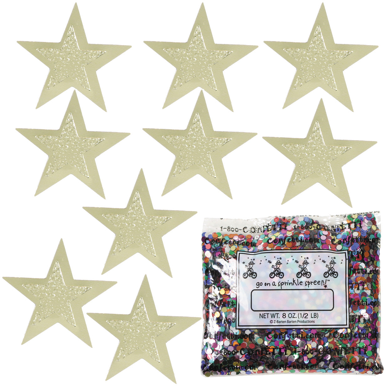 Confetti Star 1 1/4" Gold 