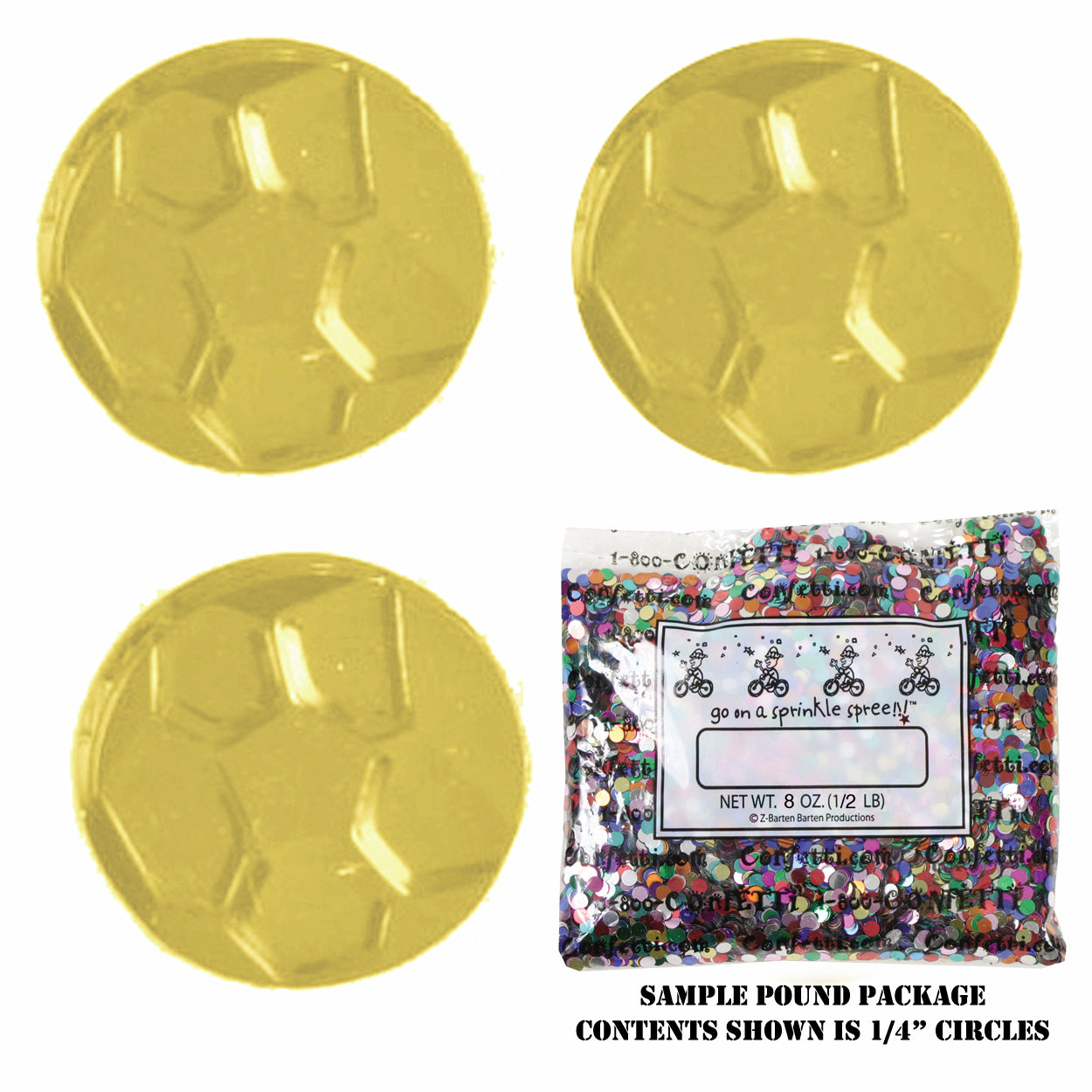 Confetti Soccer Ball Gold 