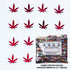 Confetti Marijuana Leaf 3/8" Red 