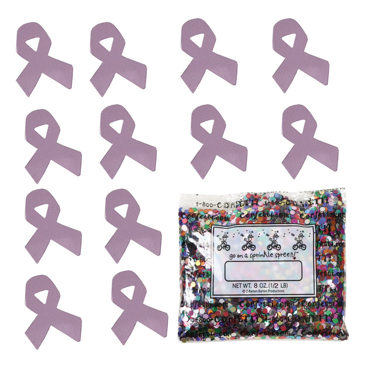 Confetti Ribbon Aware 5/8" Pink 