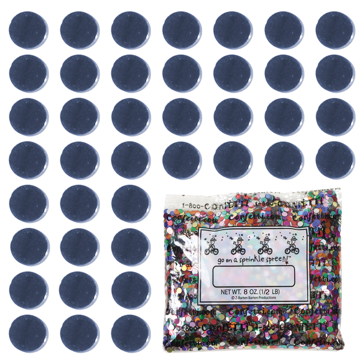 Confetti Circle 1/4" Blue Navy 