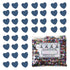 Confetti Heart 1/4" Blue Navy 