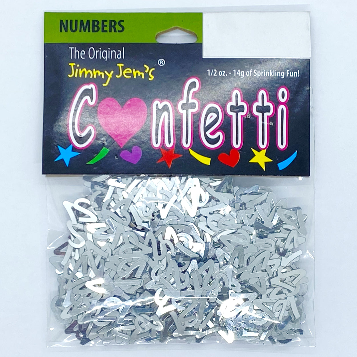 Confetti Number 21 Silver 