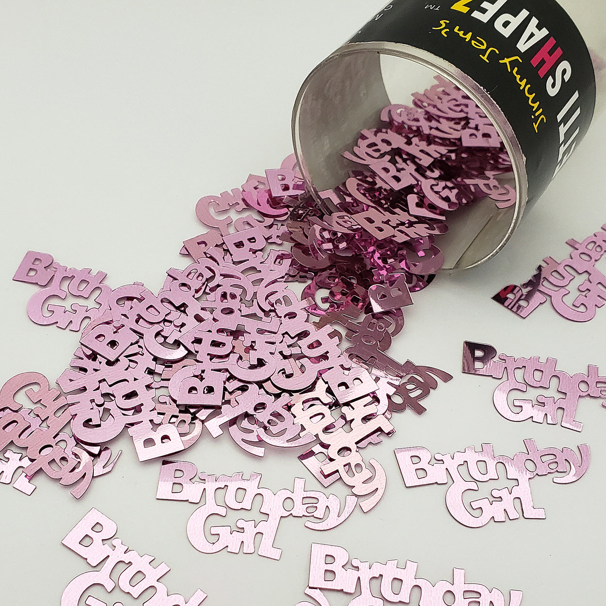 Confetti Word BIRTHDAY GIRL Pink 