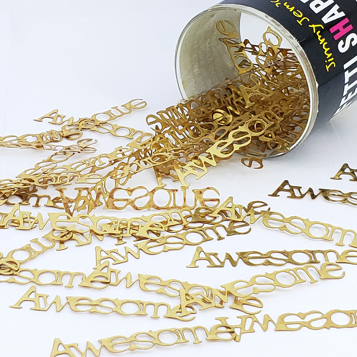 Confetti Word AWESOME Gold 