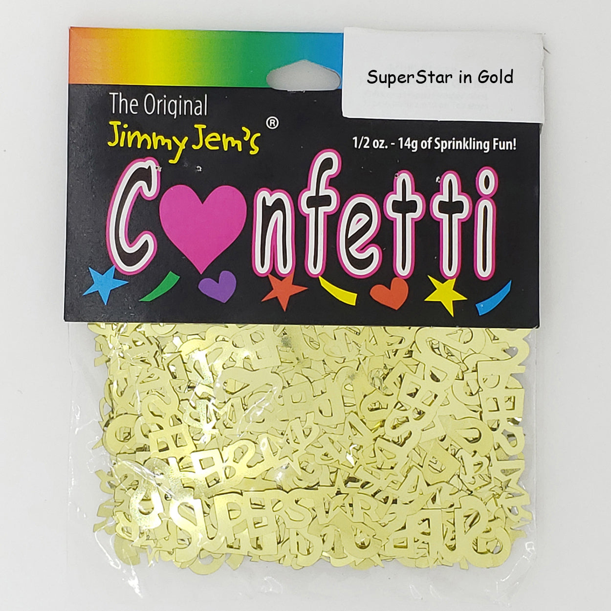 Confetti Word SUPERSTAR Gold 