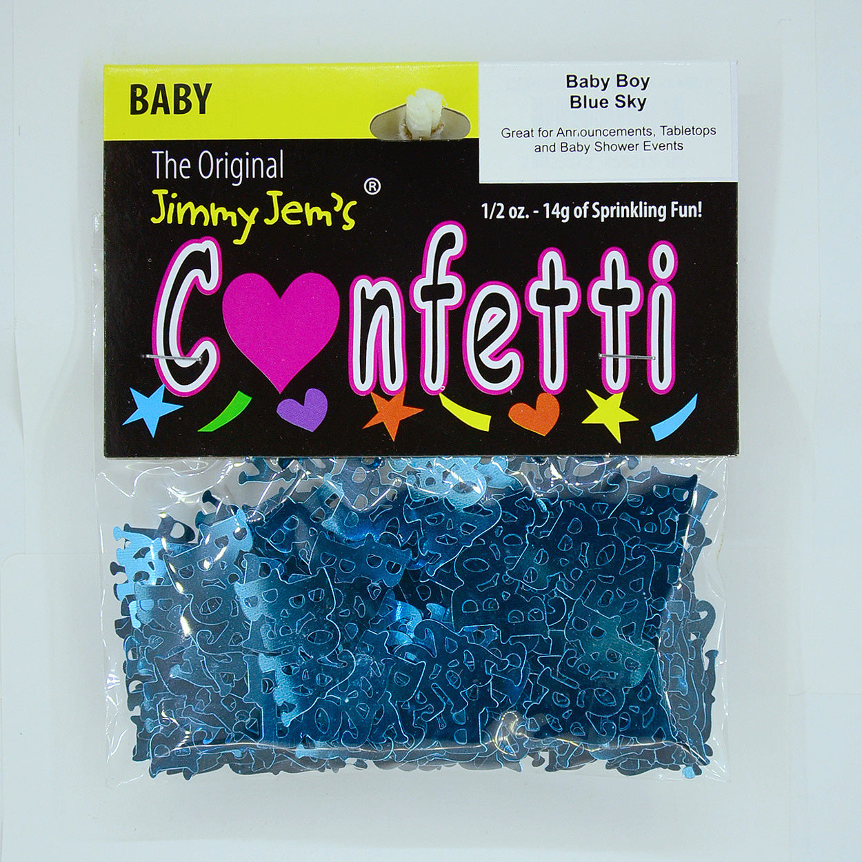 Confetti Word BABY BOY Blue Sky 