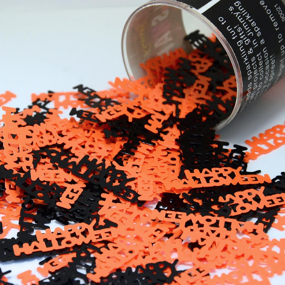 Confetti Word HAPPY HALLOWEEN Black, Orange 