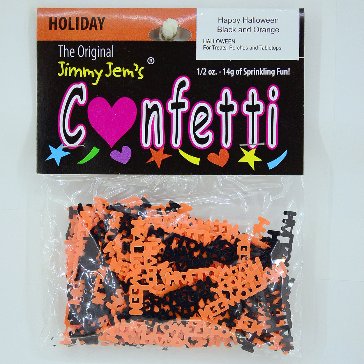 Confetti Word HAPPY HALLOWEEN Black, Orange 