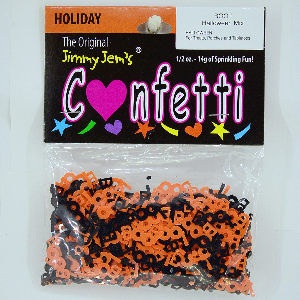 Confetti Word BOO! Black, Orange 