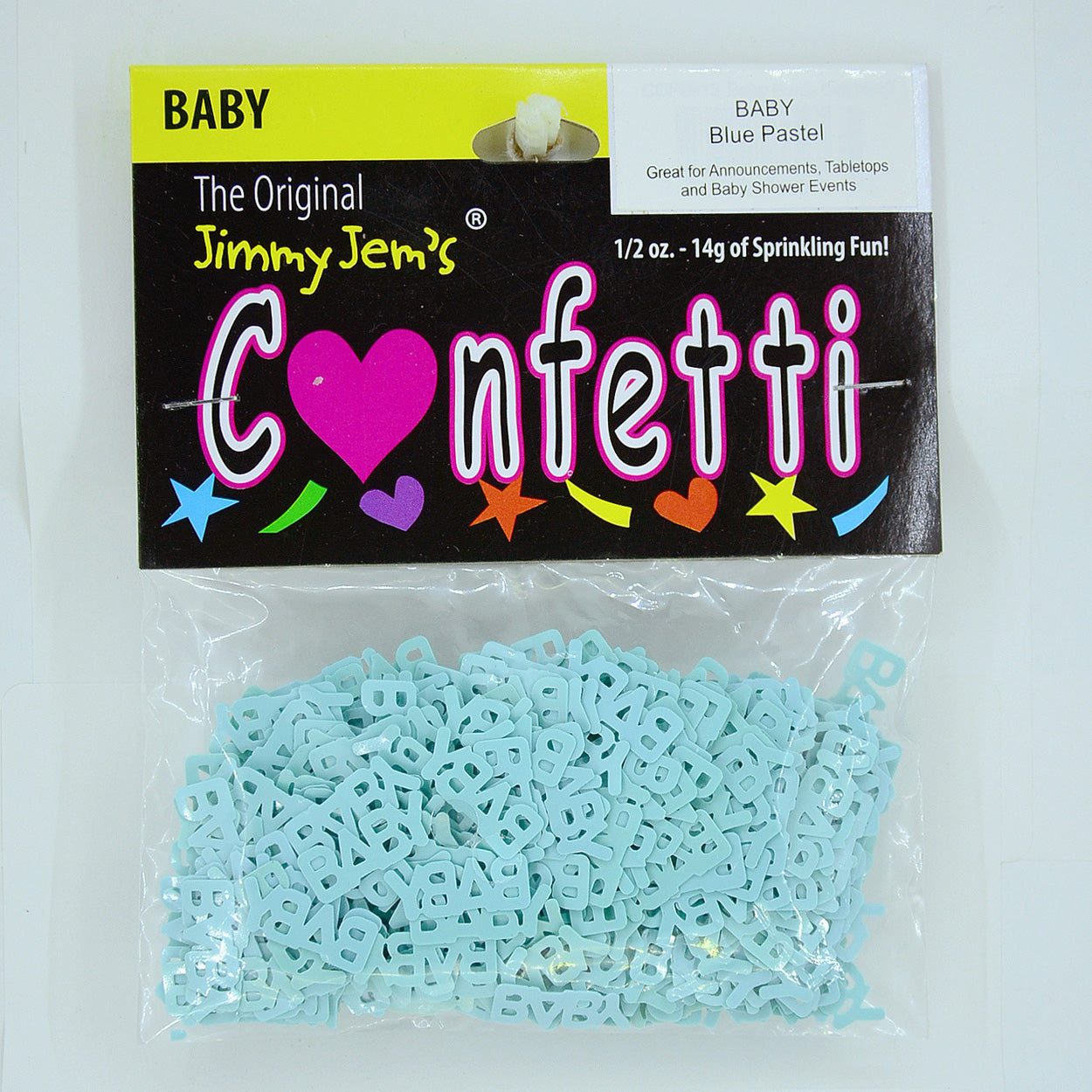 Confetti Word BABY Blue Pastel 