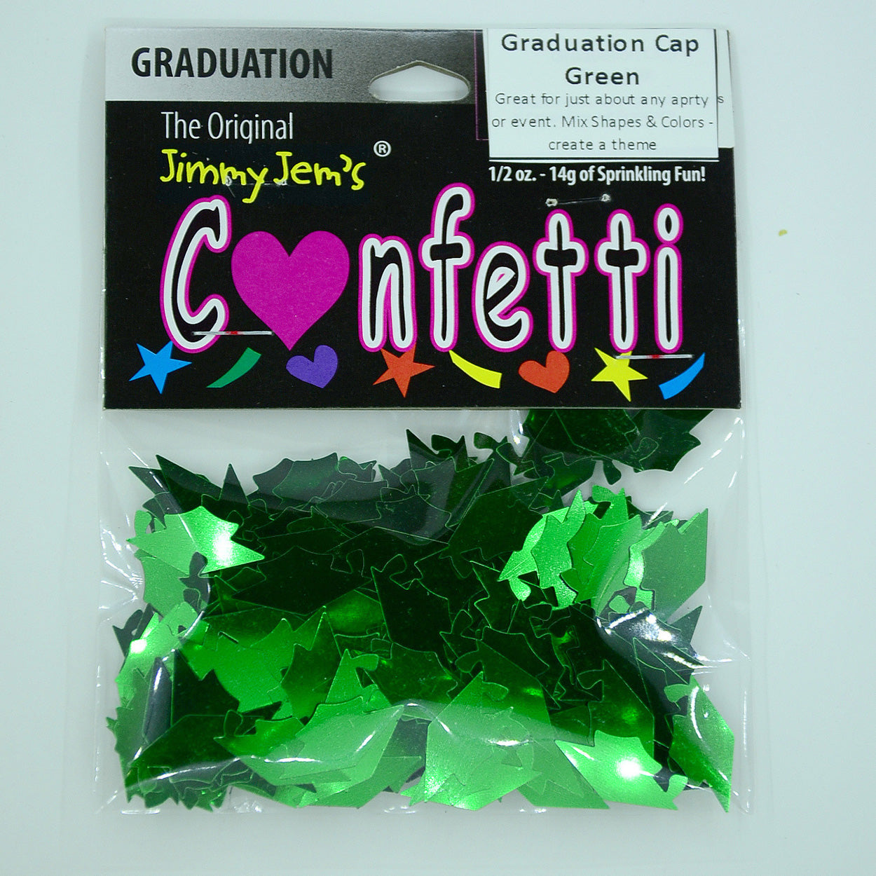 Confetti Grad Cap Green 