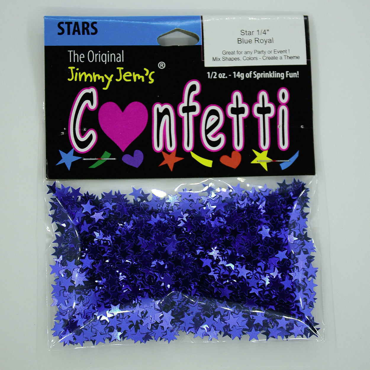 Confetti Star 1/4" Blue Royal 