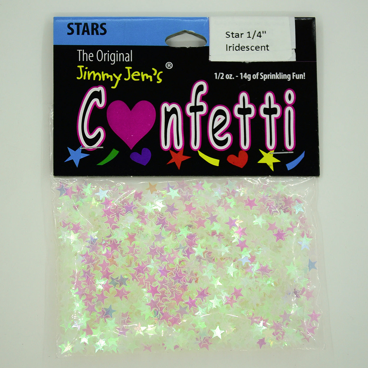 Confetti Star 1/4" Iridescent 