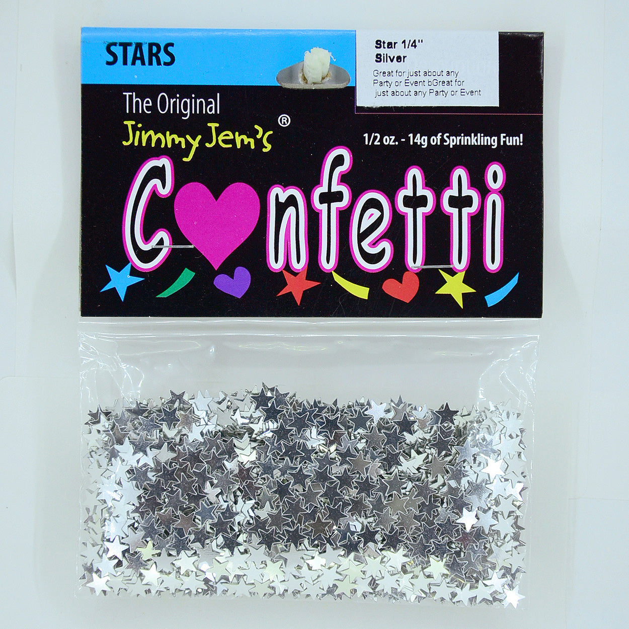 Confetti Star 1/4" Silver 