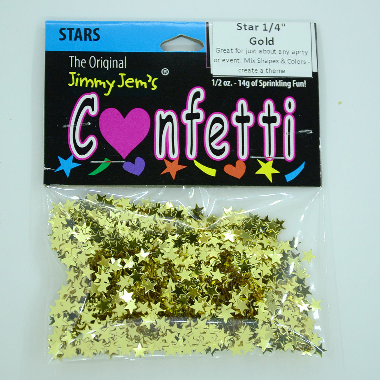 Confetti Star 1/4" Gold 