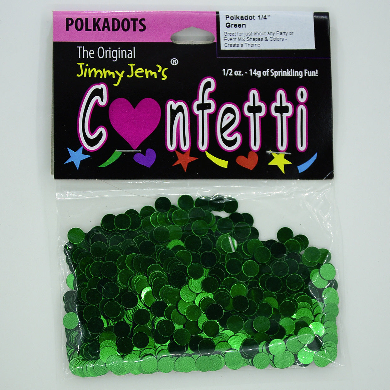 Confetti Circle 1/4" Green 