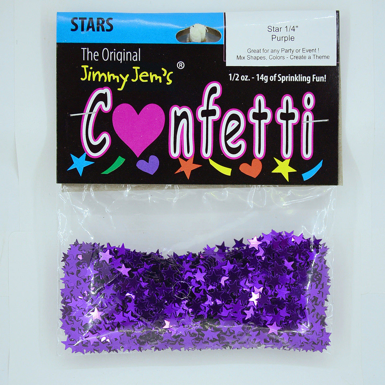 Confetti Star 1/4" Purple 