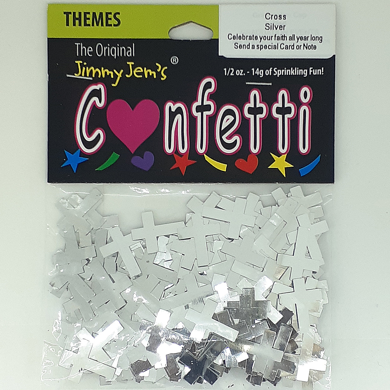 Confetti Cross Silver 