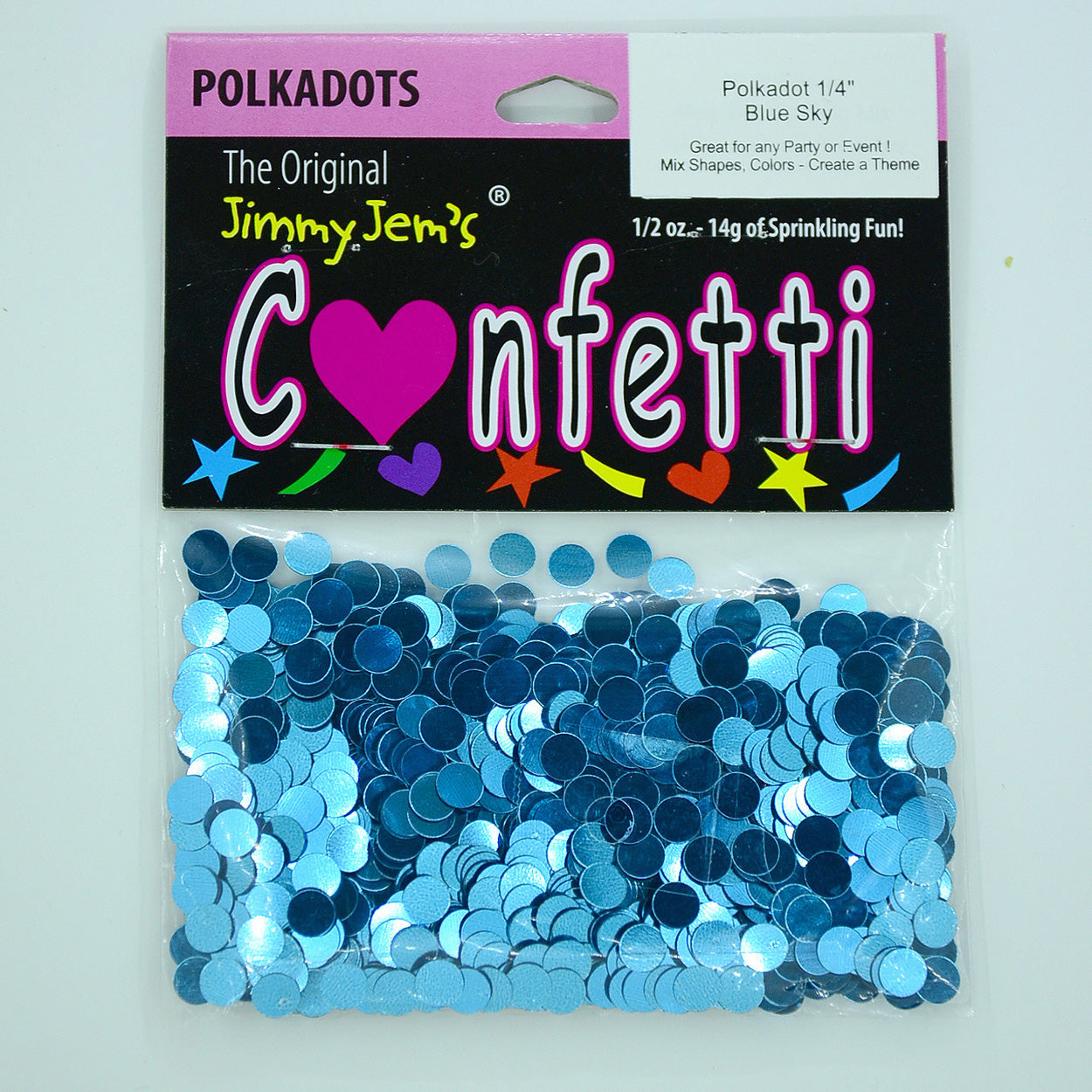 Confetti Circle 1/4" Blue Sky 