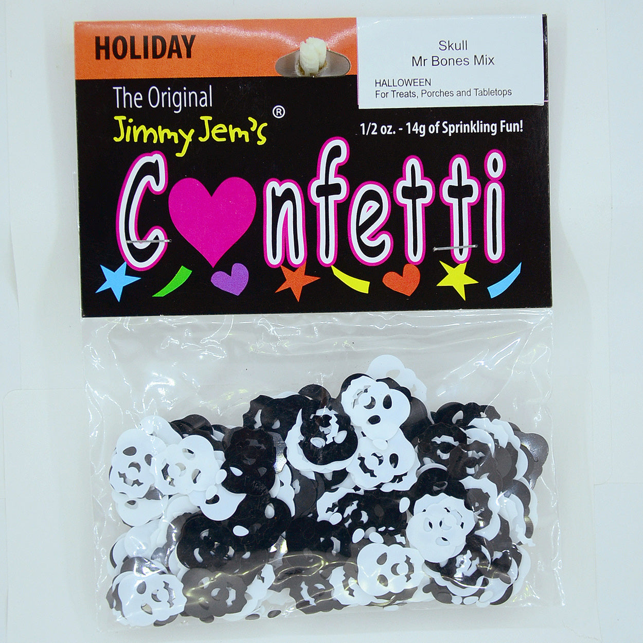 Confetti Skull Black, White 