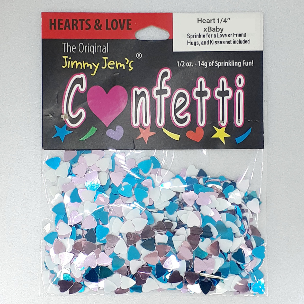 Confetti Heart 1/4" Baby Mix 