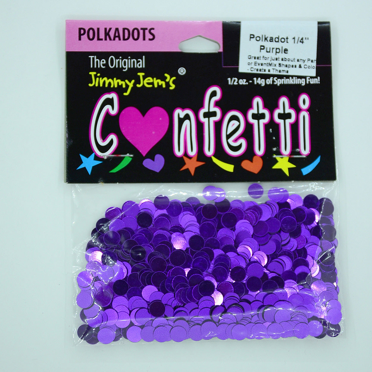 Confetti Circle 1/4" Purple 