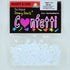 Confetti Heart 1/4" White 