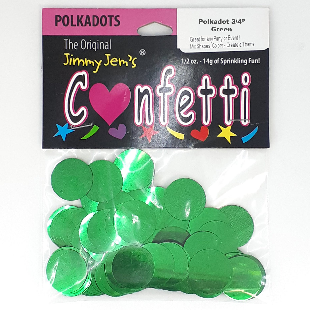 Confetti Circle 3/4" Green 