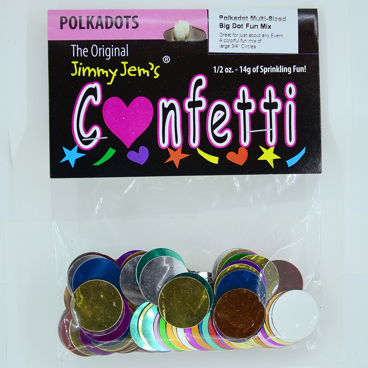 Confetti Circle 3/4" MultiColors 