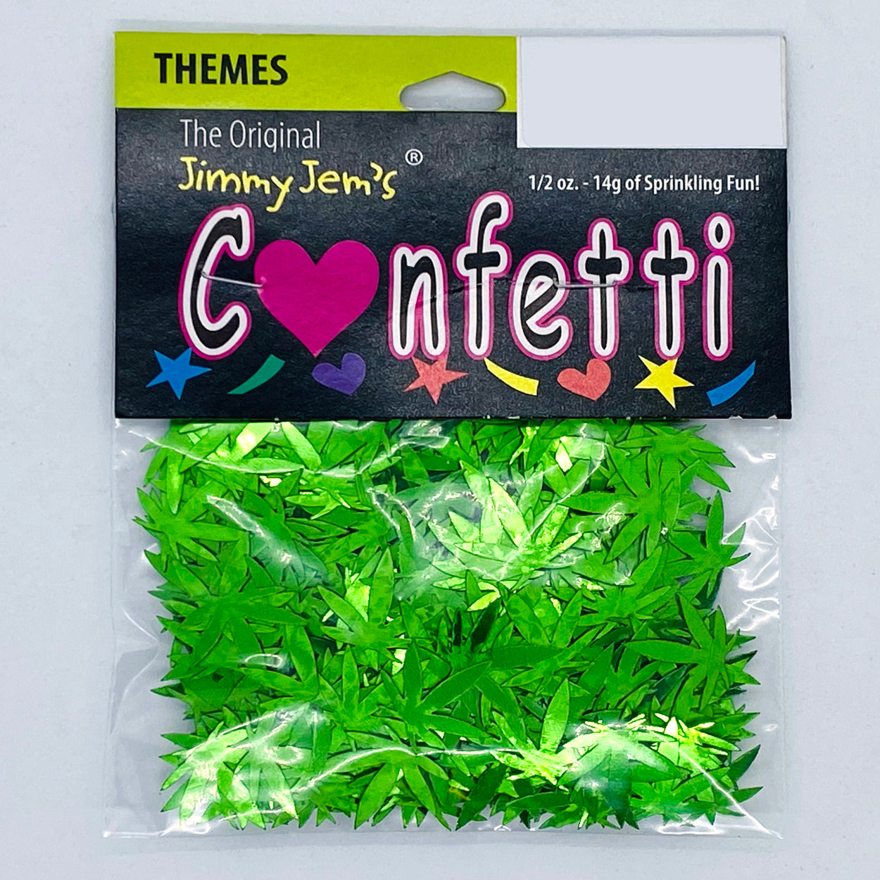 Confetti Marijuana Leaf 3/4" Green 