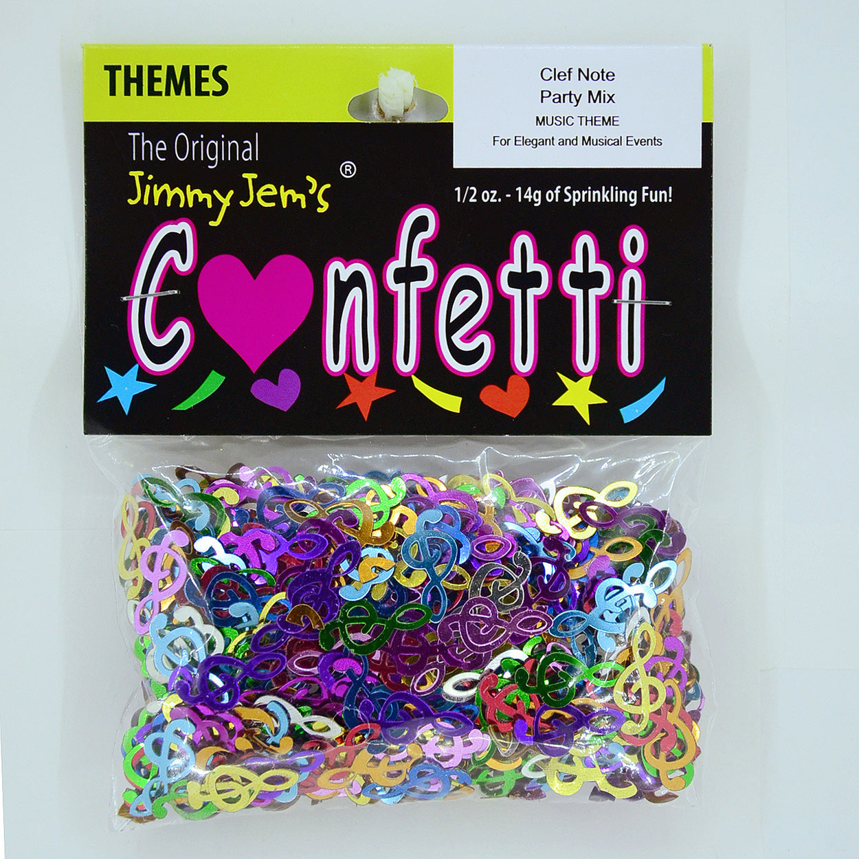 Confetti Music Clef Note MultiColors 