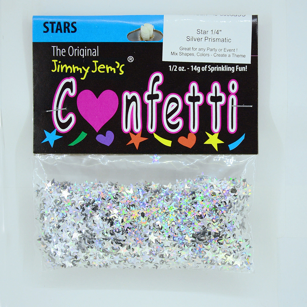 Confetti Star 1/4" Prisma Silver 