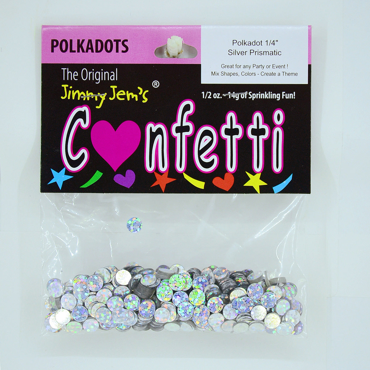 Confetti Circle 1/4" Prisma Silver 