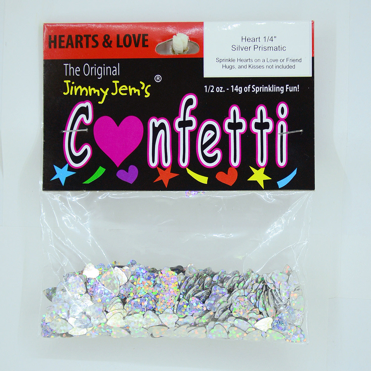 Confetti Heart 1/4" Prisma Silver 