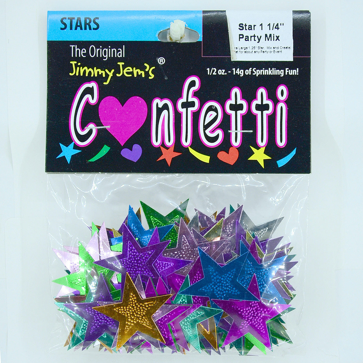 Confetti Star 1 1/4" MultiColors 