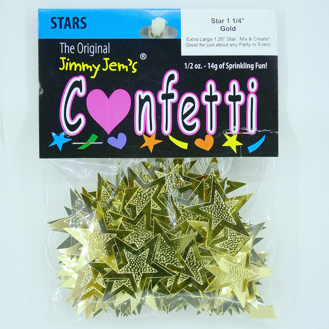 Confetti Star 1 1/4" Gold 