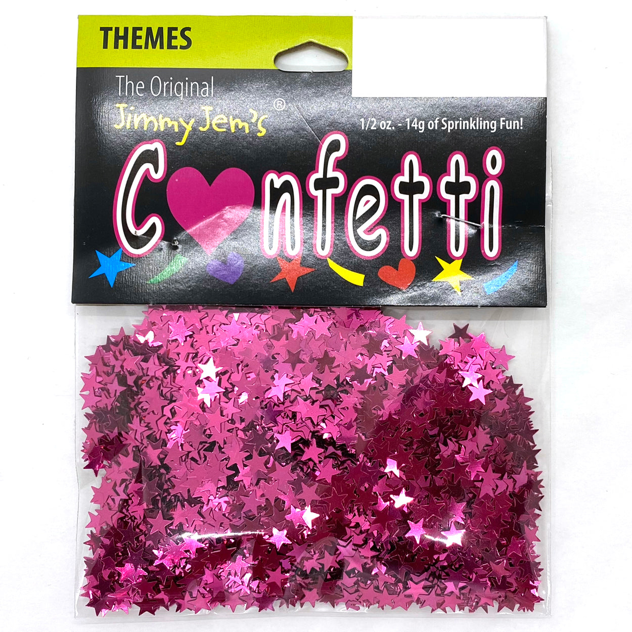 Confetti Star 1/4" Hot Pink 