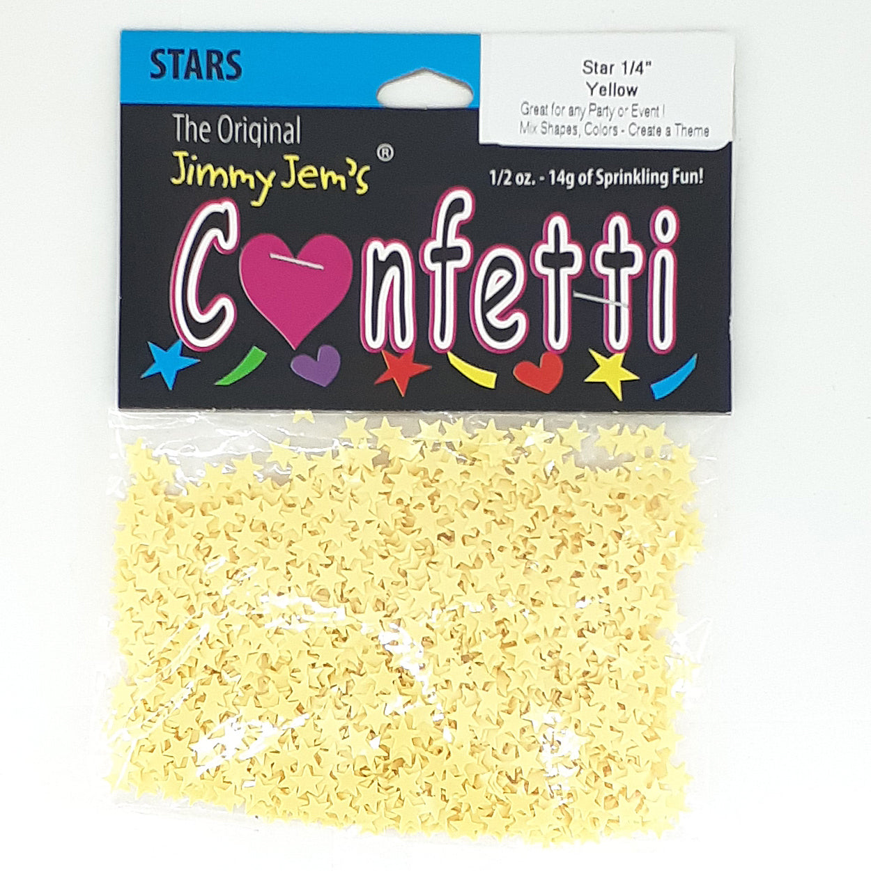 Confetti Star 1/4" Yellow 