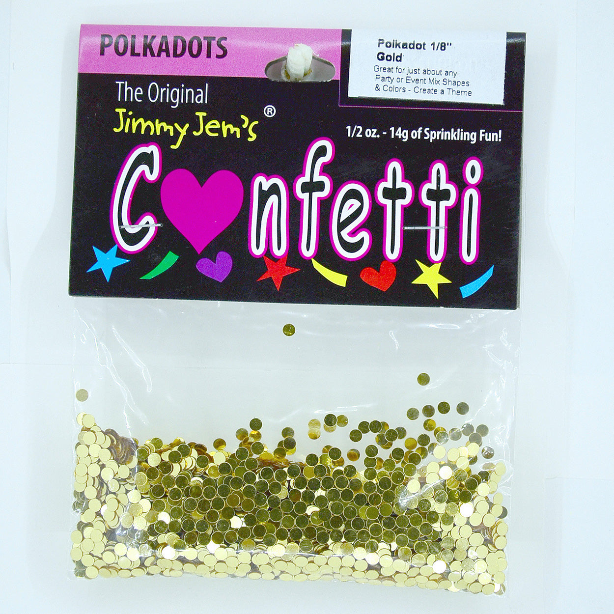 Confetti Circle 1/8" Gold 