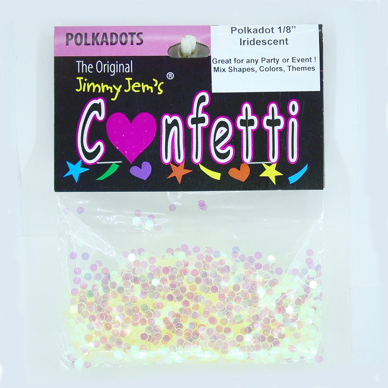 Confetti Circle 1/8" Iridescent 