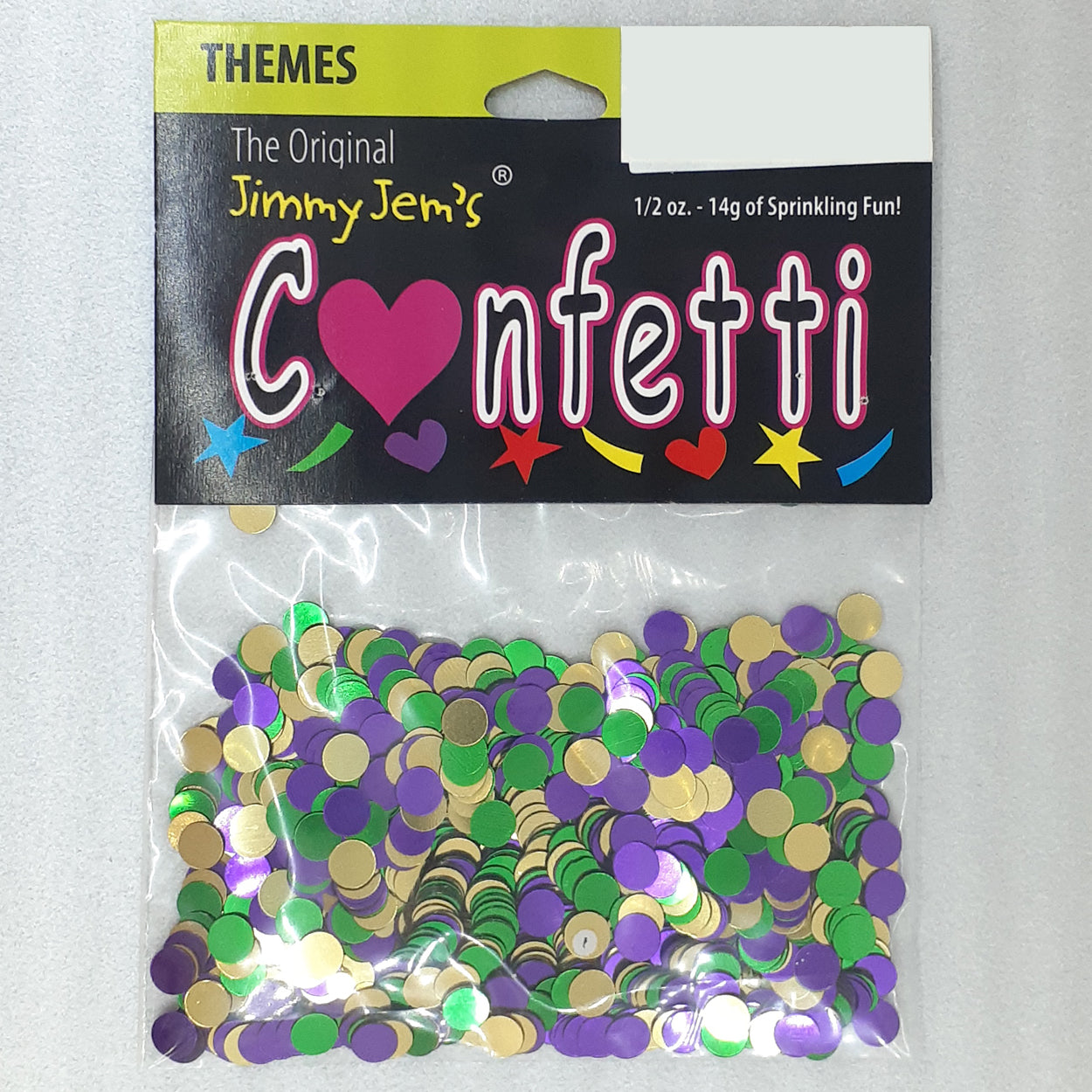 Confetti Circle 1/4" Mardi Gras Mix 